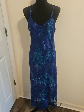 Sheer Blue Floral Slip